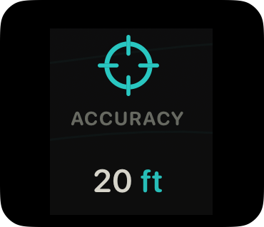 GPS accuracy readout