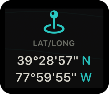 Latitude and longitude readout